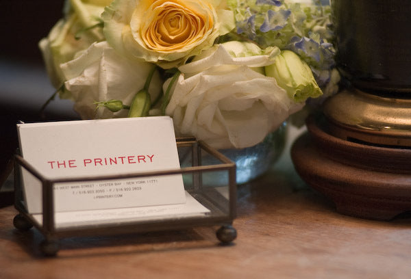 Printery 15 Still Life w/ Flowers and Business Cards