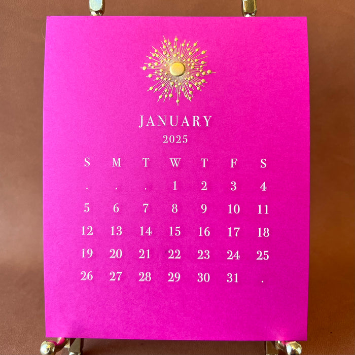 2025 Calendar - Hot Pink