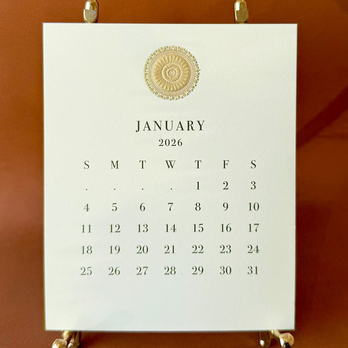 2026 Calendar - Ecru