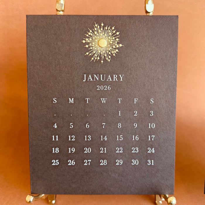 2026 Calendar - Espresso