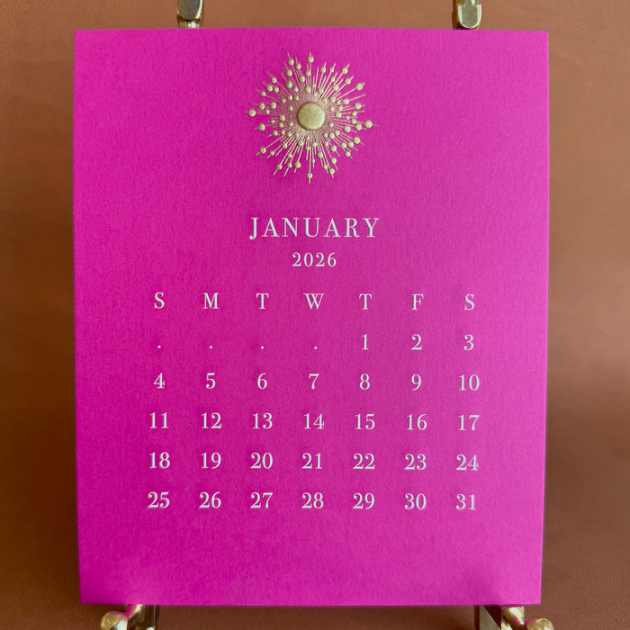 2026 Calendar - Hot Pink