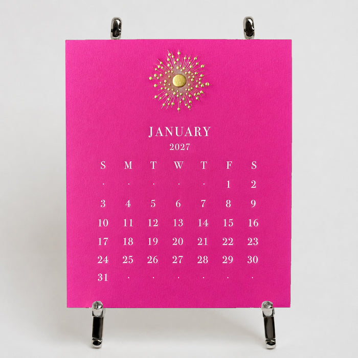 2027 Calendar - Hot Pink