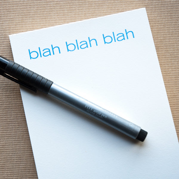 Blah Blah Blah Note Pad