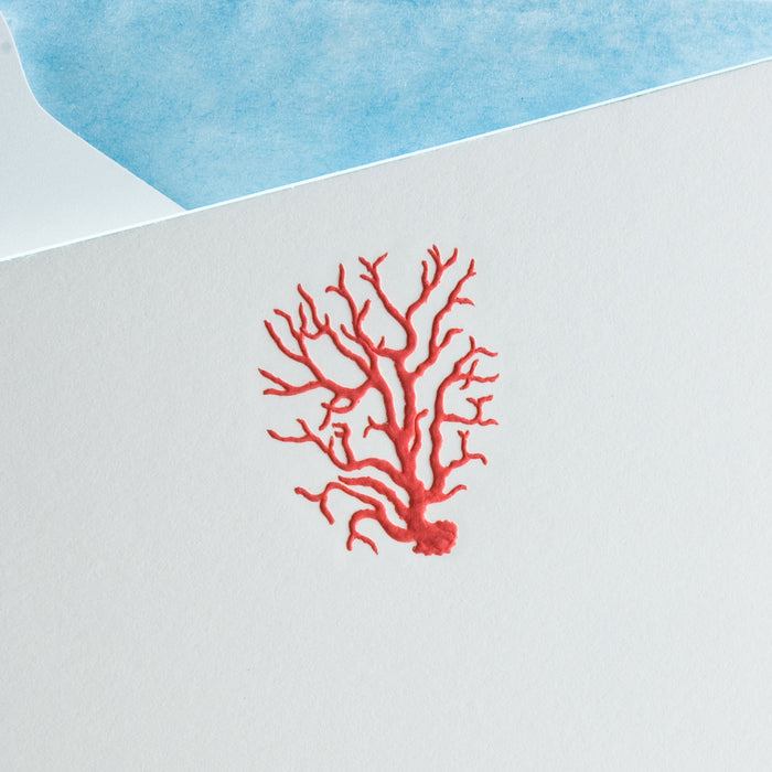 Coral Note Cards
