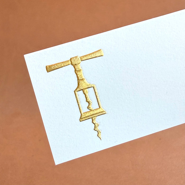Corkscrew Place Cards - Gold