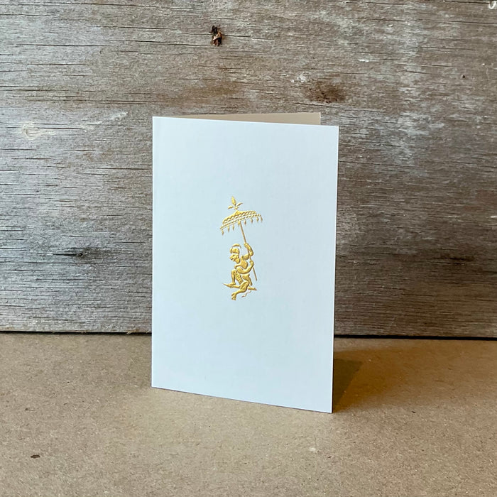 Fancy Monkey Gift Enclosure Card - Folded
