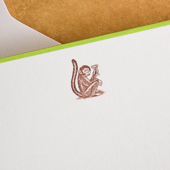 Gin Monkey Note Cards