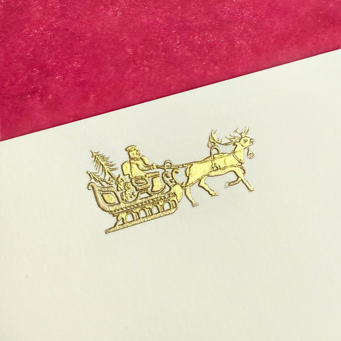 Santa and Sleigh Note Cards