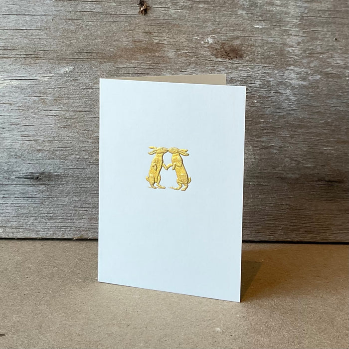 Kissing Bunnies Gift Enclosure Card - Folded