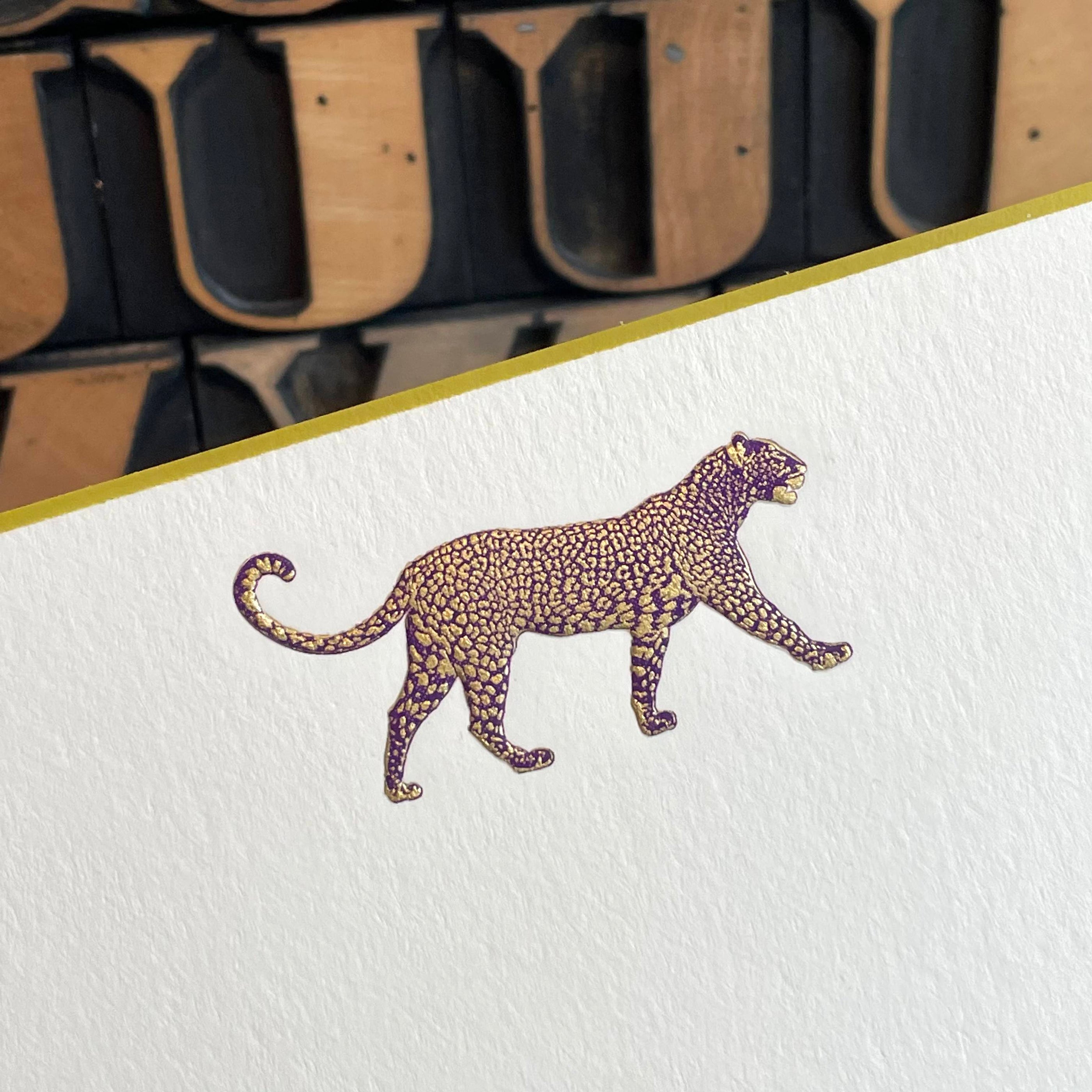 Leopard Note Cards - Aubergine– The Printery / Oyster Bay