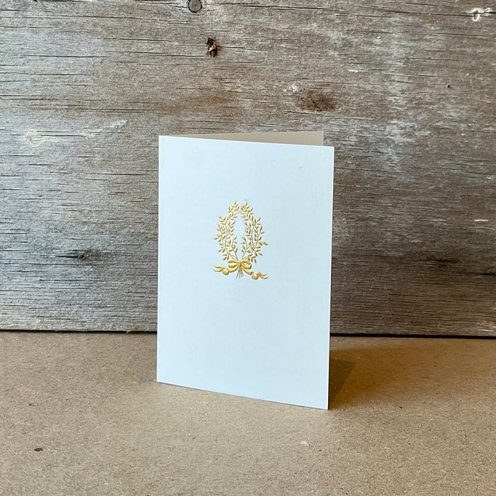 Myrtle Wreath Gift Enclosure Card - Folded