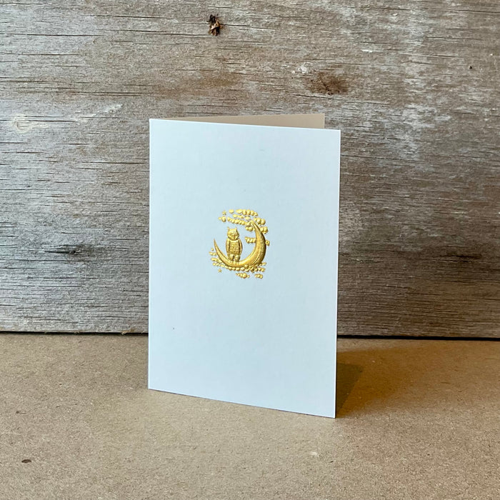 Owl & Moon Gift Enclosure Card - Folded