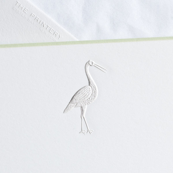Stork Note Cards - Green